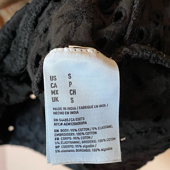 American Eagle Eyelet Twist Crop Shirt - Picture 8 of 8